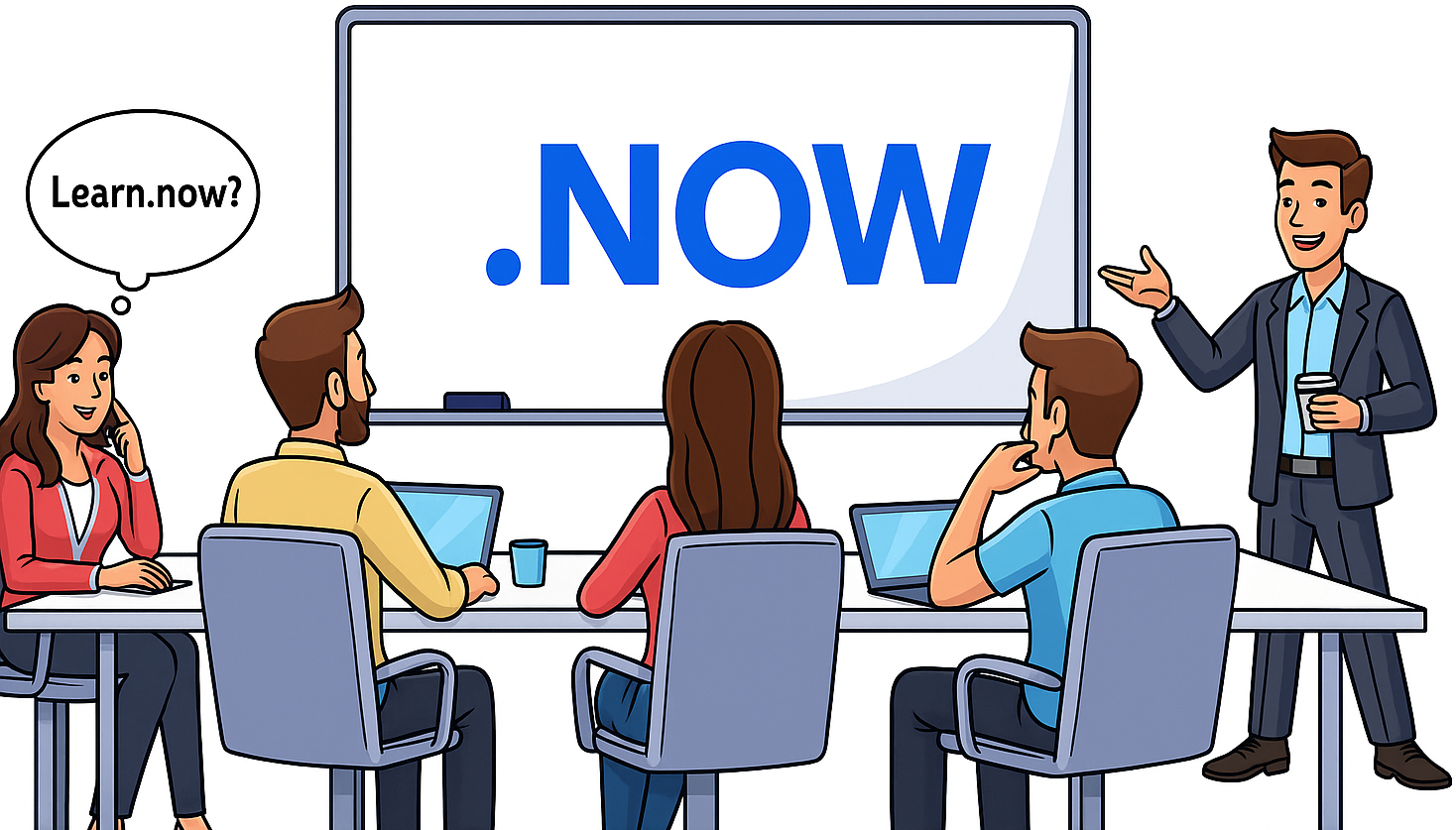 A presentation introducing .Now domains